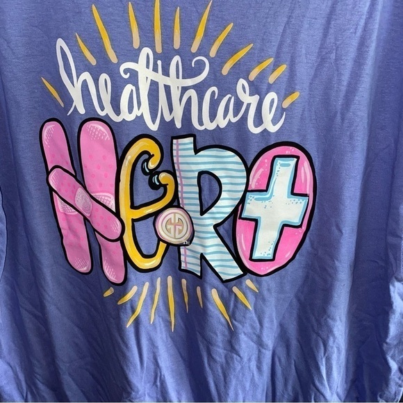 Girlie Girls Purple Healthcare Hero Tee - Picture 4 of 5